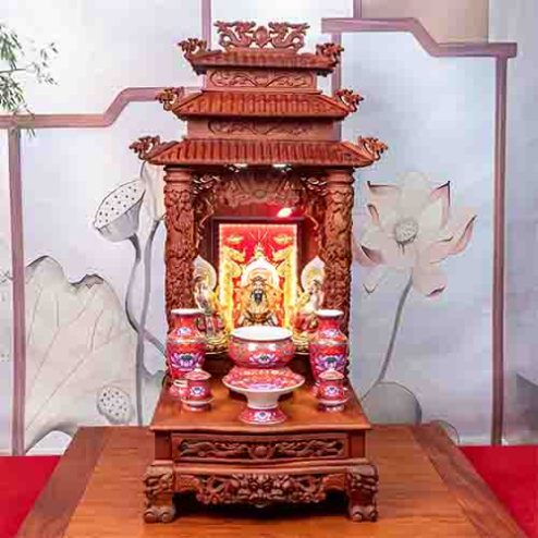 Ban Thần Tài Thổ Địa Cao Cấp Kèm Đồ Thờ TT1829