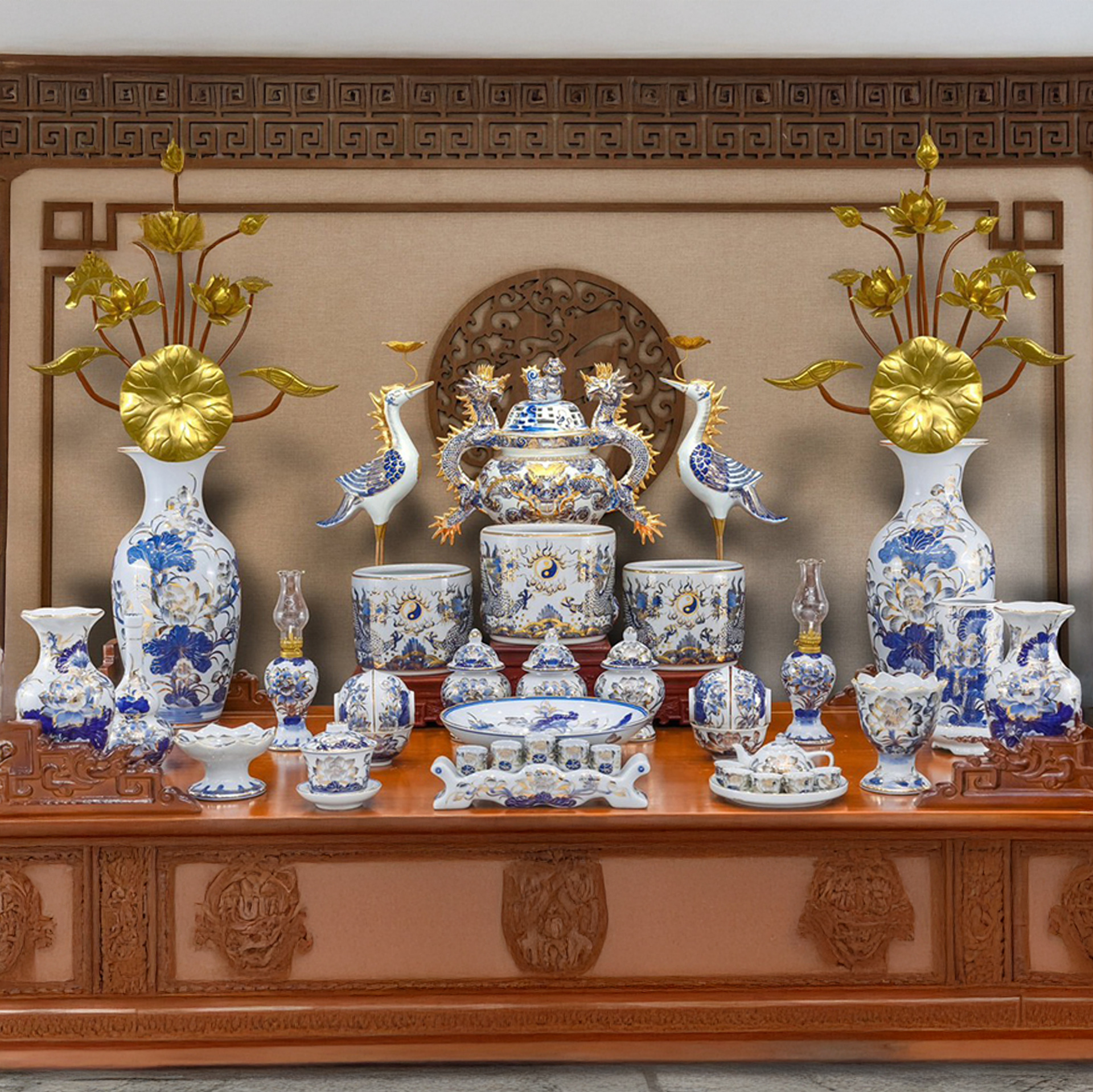 Bộ Đồ Thờ Bát Tràng