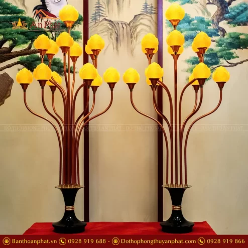 Đèn thờ cúng đẹp bằng điện nhập khẩu cao cấp