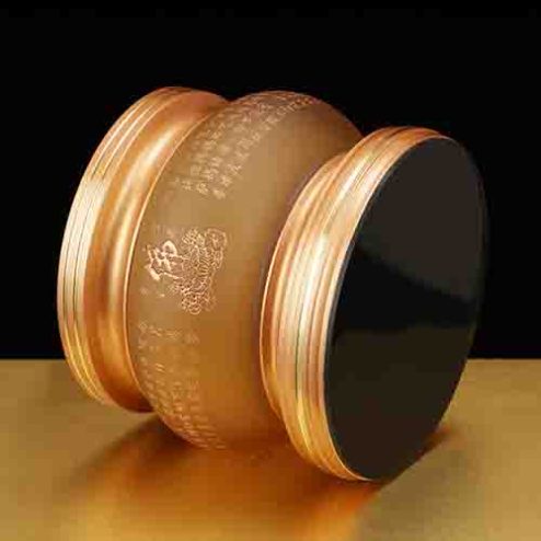 Bát Hương Lưu Ly Tâm Kinh Khắc Chìm Hoa Sen Chữ Phật DT300