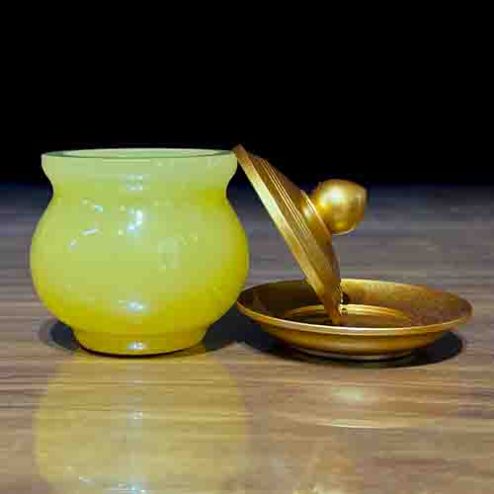 Chóe Thờ Ngọc Bọc Đồng Màu Thạch Anh DT207