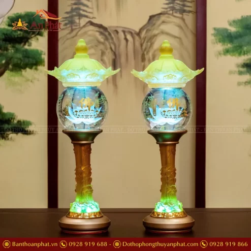 Đèn thờ lưu ly bằng điện