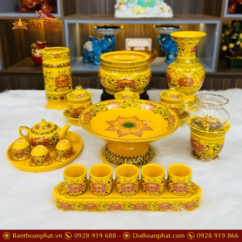 bo do tho nhap khau su gam vang hoa sen bdt10000001