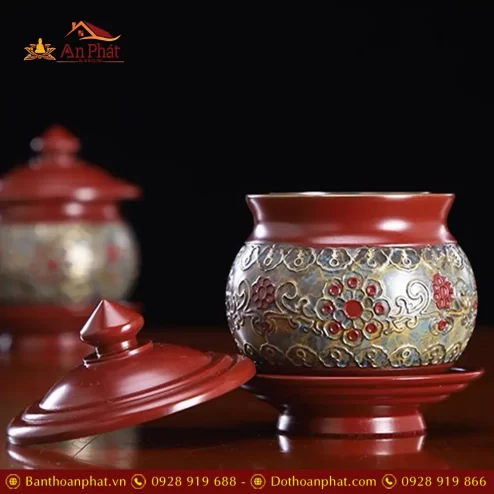 chen nuoc tho dong hoa van cham noi hoa sen dt44300004