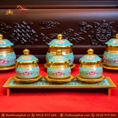 chen nuoc tho hop kim gam hoa sen xanh duong dt37600004