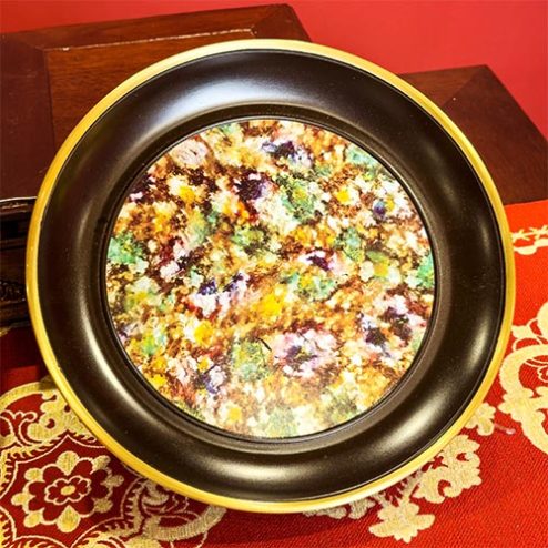 Mâm Bồng Đồng Hoa Văn Sắc Màu Cao Cấp DT425