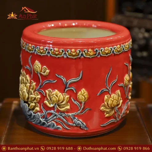 bat huong men do dap noi hoa sen gom bat trang dt68500002