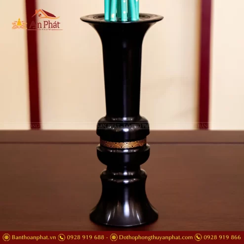 Bình hoa sen thân đồng đen cao cấp