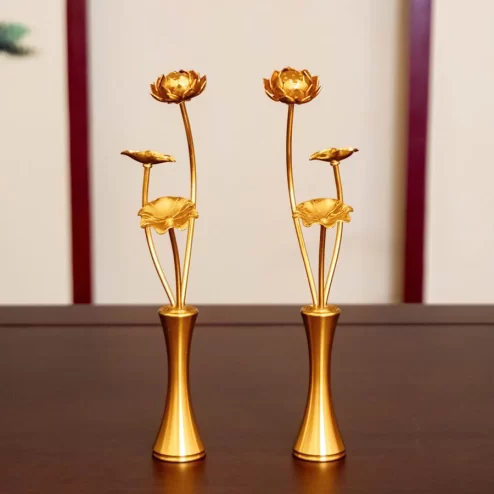 Bình Hoa Sen Đồng Đài Loan Bình Vàng DTD1447 An Phát