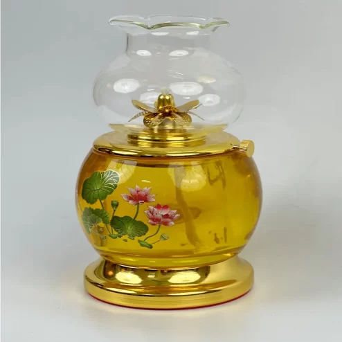 Đèn thờ dầu cao cấp hoa sen đẹp DTD1472 An Phát