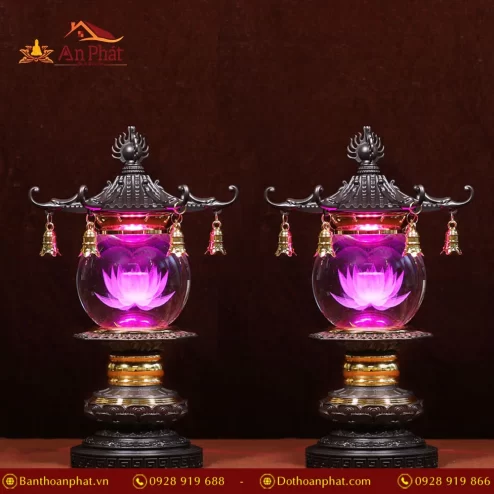 Đèn thờ cúng bằng đồng cao cấp