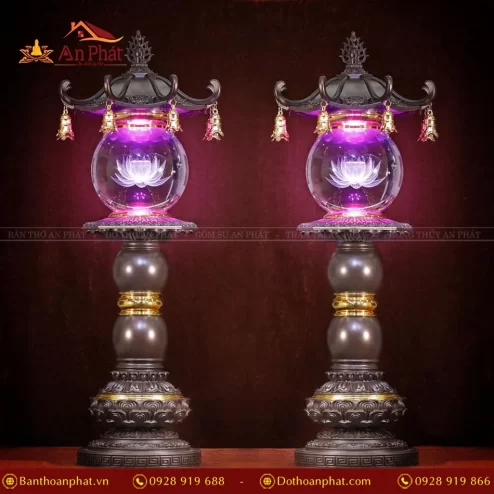 Đèn thờ đồng cao cấp