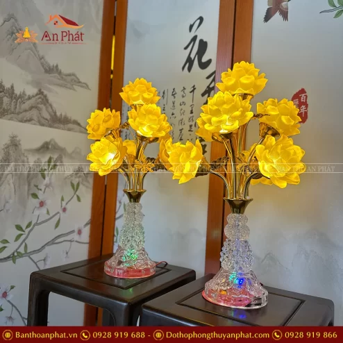 Đèn thờ cao cấp lưu ly hoa sen đẹp nhất