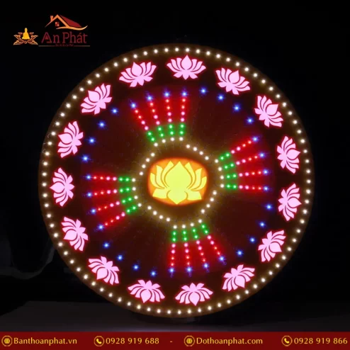 Mẫu đèn led vòng tròn hào quang Phật đẹp