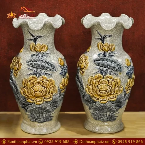 lo hoa bat trang men ran dap noi hoa sen dt70800001