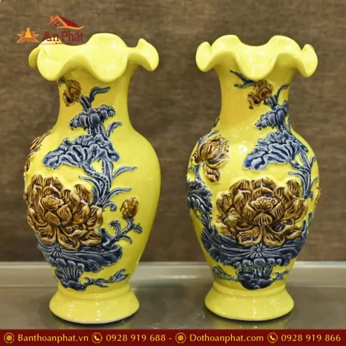 lo hoa mieng luon dap noi hoa sen gom vang bat trang dt71600002