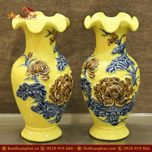 lo hoa mieng luon dap noi hoa sen gom vang bat trang dt71600003