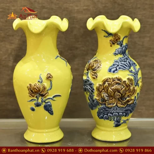 lo hoa mieng luon dap noi hoa sen gom vang bat trang dt71600004