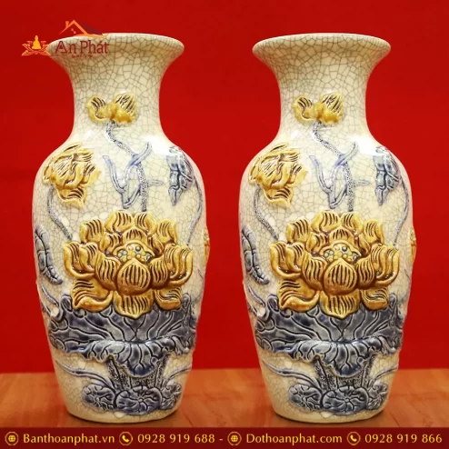 loc binh bat trang men ran dap noi hoa sen dt72100002