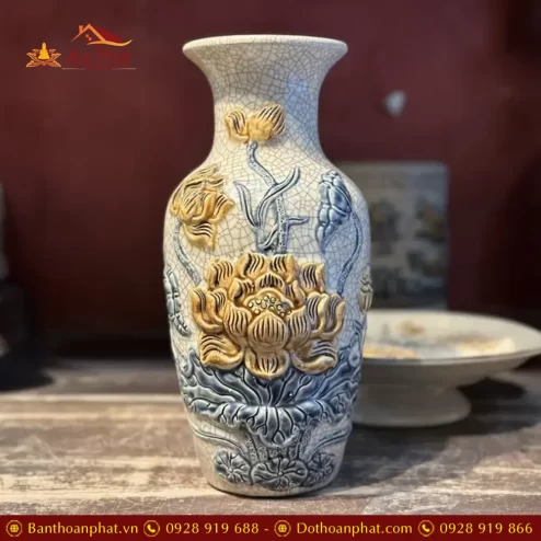 loc binh bat trang men ran dap noi hoa sen dt72100003