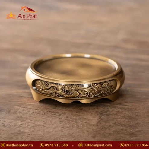 Đế Kê Lư Trầm Bằng Đồng Rồng Phượng PK9524 An Phát