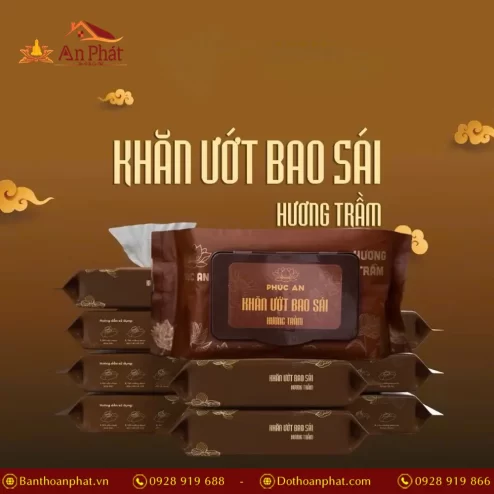 Khăn bao sái ban thờ hút tài lộc