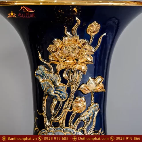 lo loc binh hoa sen ve vang cao cap xanh coban dap noi dt96000003