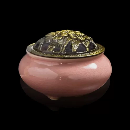 Lư Xông Trầm Gốm Vân Rạn Hồng Đất PK9508 An Phát