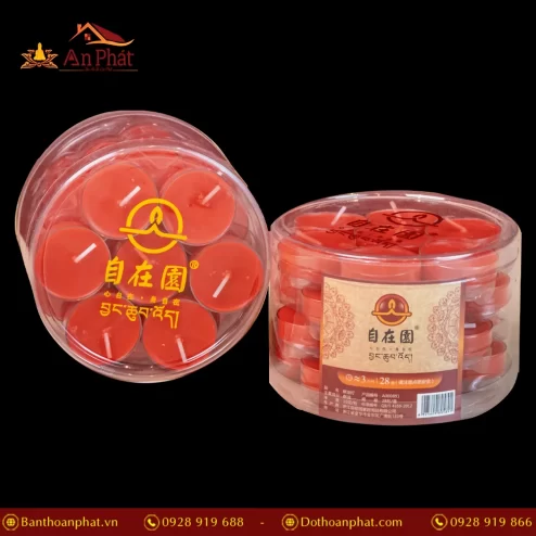 Nến Bơ Cốc Thờ 4 Giờ màu Đỏ DN9328 An Phát