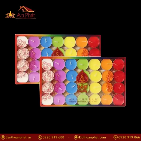 Nến Bơ Thờ Cúc 7 Màu cao cấp DN9333 An Phát