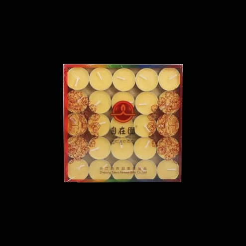 Nến Bơ Thờ Cúc Vỏ Bạc 3 Giờ màu Vàng DN9325 An Phát