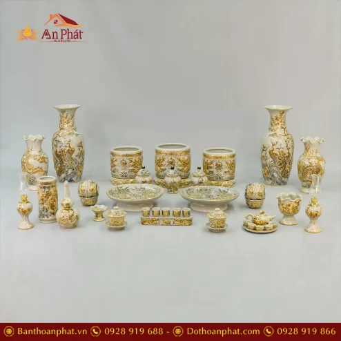 bo do tho cao cap ve vang men ran dap noi gom su bat trang bdt17900001