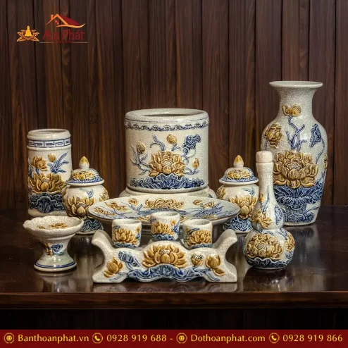 bo do tho hoa sen cho ban tho treo tuong men ran bat trang bdt17100001