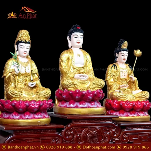 Tượng Tây Phương Tam Thánh ngồi đẹp