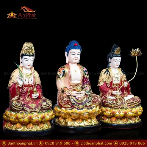 Tượng Tây phương Tam thánh đẹp