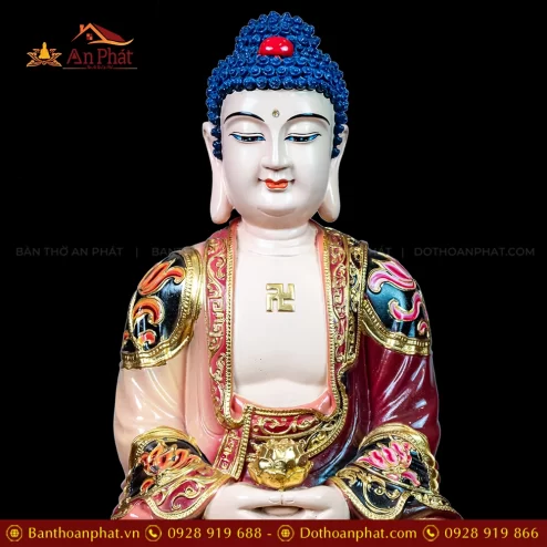 Bo Tuong Tay Phuong Tam Thanh Ngoi Composite Ve Mau Dat Vang T2343 7