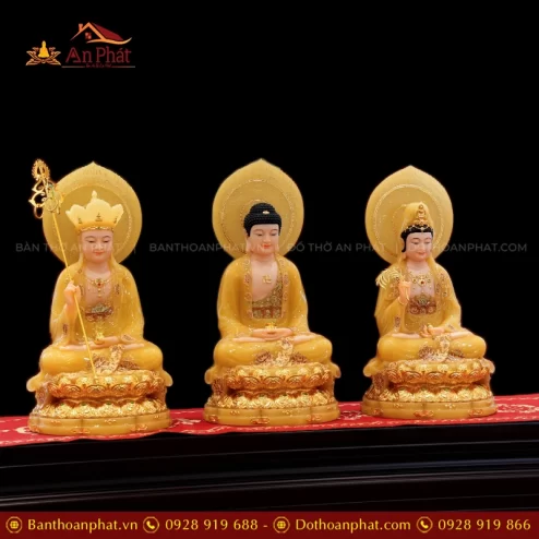 Bộ tượng Ta bà tam Thánh đẹp