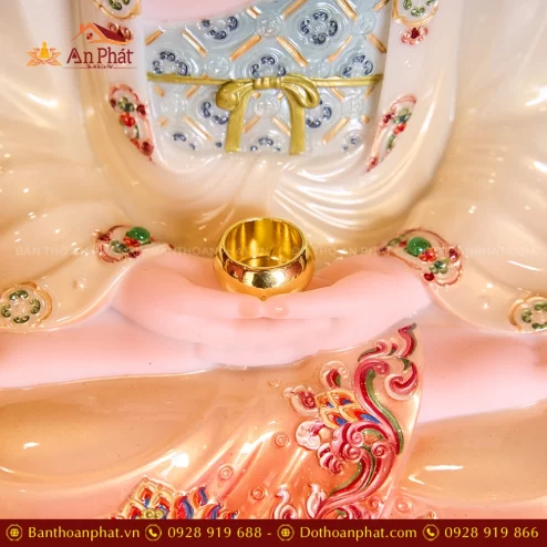 Tuong Tay Phuong Tam Thanh Toa Dai Sen Cam Loang Dat Vang Co La De T2307 10