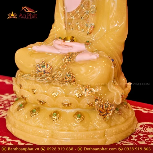 Tuong Tay Phuong Tam Thanh Toa Dai Sen Da Vang Thach Anh Co La De T2309 8