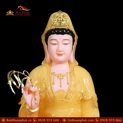 bo tuong phat ta ba tam thanh bot da thach anh vien vang cao cap t235600007