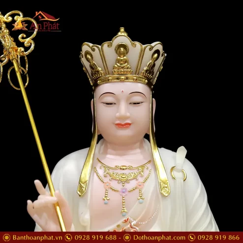 bo tuong phat ta ba tam thanh ngoi dai sen bot da mau phu quy t236100001