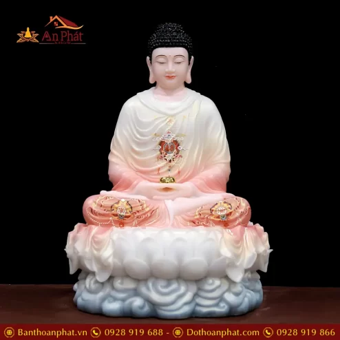 bo tuong phat ta ba tam thanh ngoi dai sen bot da mau phu quy t236100012