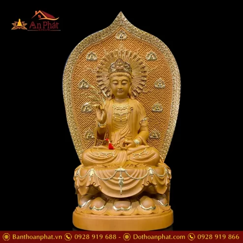 bo tuong ta ba tam thanh bang go nguyen mau mau ngoi dai sen t236300008