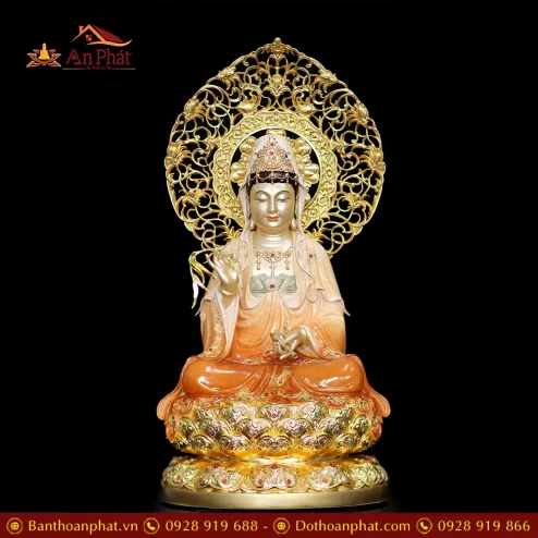 bo tuong ta ba tam thanh ngoi dai sen bang dong cao cap t235300007