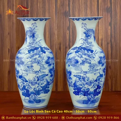 loc binh hoa sen ca men lam gom bat trang cao cap dt103900001