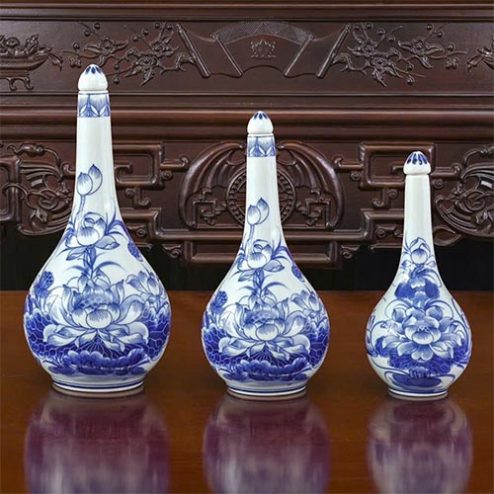 Nậm Rượu Men Làm Sứ Bát Tràng Cao Cấp Mẫu Mới DT1012