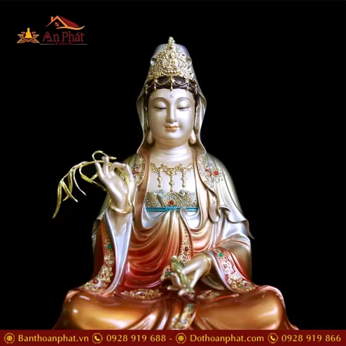 tuong ta ba tam thanh dong son co ngoi dai sen cao cap t235200014