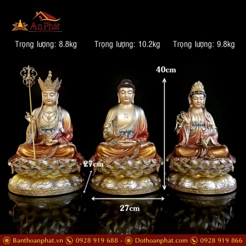 tuong ta ba tam thanh dong son co ngoi dai sen cao cap t235200019