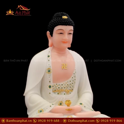 Ton Tuong Bon Su Thich Ca Mau Ni Toa Dai Sen Da Dai Loan Xanh trang T2389 3