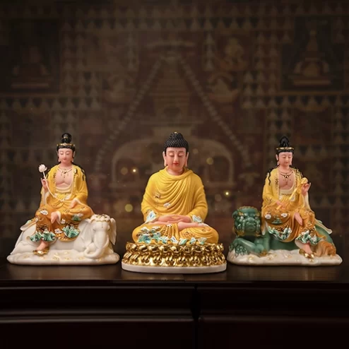 Tôn Tượng Hoa Nghiêm Tam Thánh Thạch Anh Ngọc Liên Hoàng Y T2429